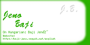 jeno baji business card